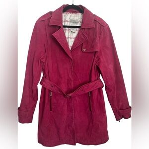 Bradley Bayou Coat Jacket Women's M Fiusha Genuine Leather Trench Coat